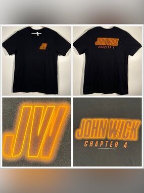 2023 John Wick Chapter 4 Promotional Black Movie Tee Size Large Shirt